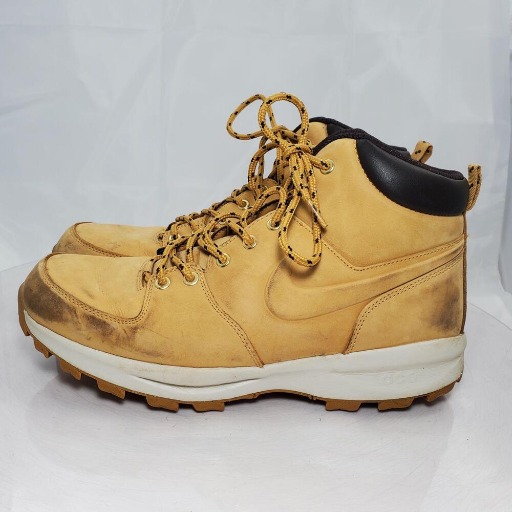 Nike Manoa ACG Snow Boots Men 11.5 Brown Nubuck Banana Hiking 454350-700 Ankle